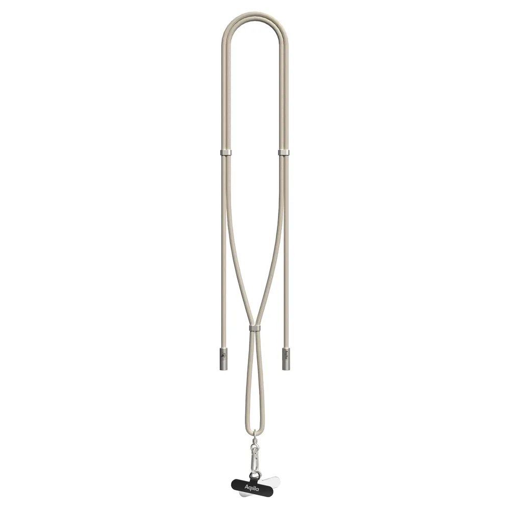 Aqiila Lanyard mit integriertem Ladekabel USB-C auf USB-C beige
