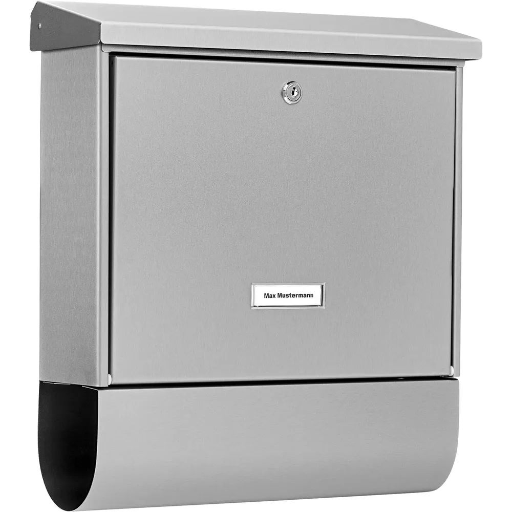 Burg-Wächter BURG Briefkasten INOXSTAR Höhe 425 mm - mit Zeitungsbox, Edelstahl rostfrei