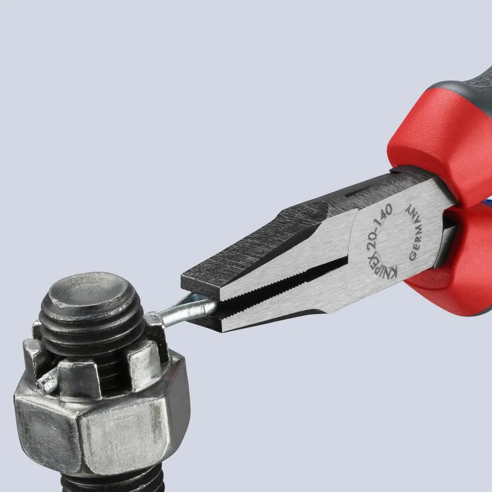 KNIPEX Flachzange mit Comfort-Griffen schwarz atramentiert 140 mm