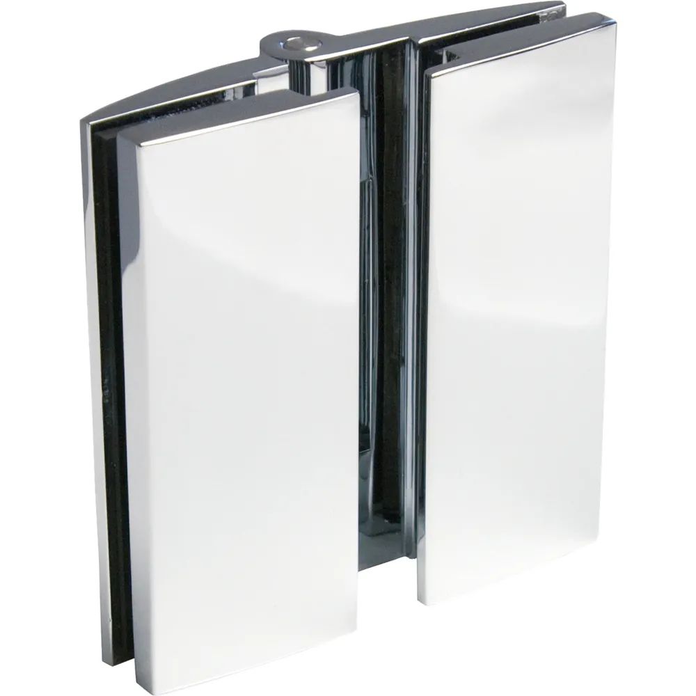 KL-megla Duschtürband Bella, 180° Glas-Glas, beidseitig, Messing verchromt poliert
