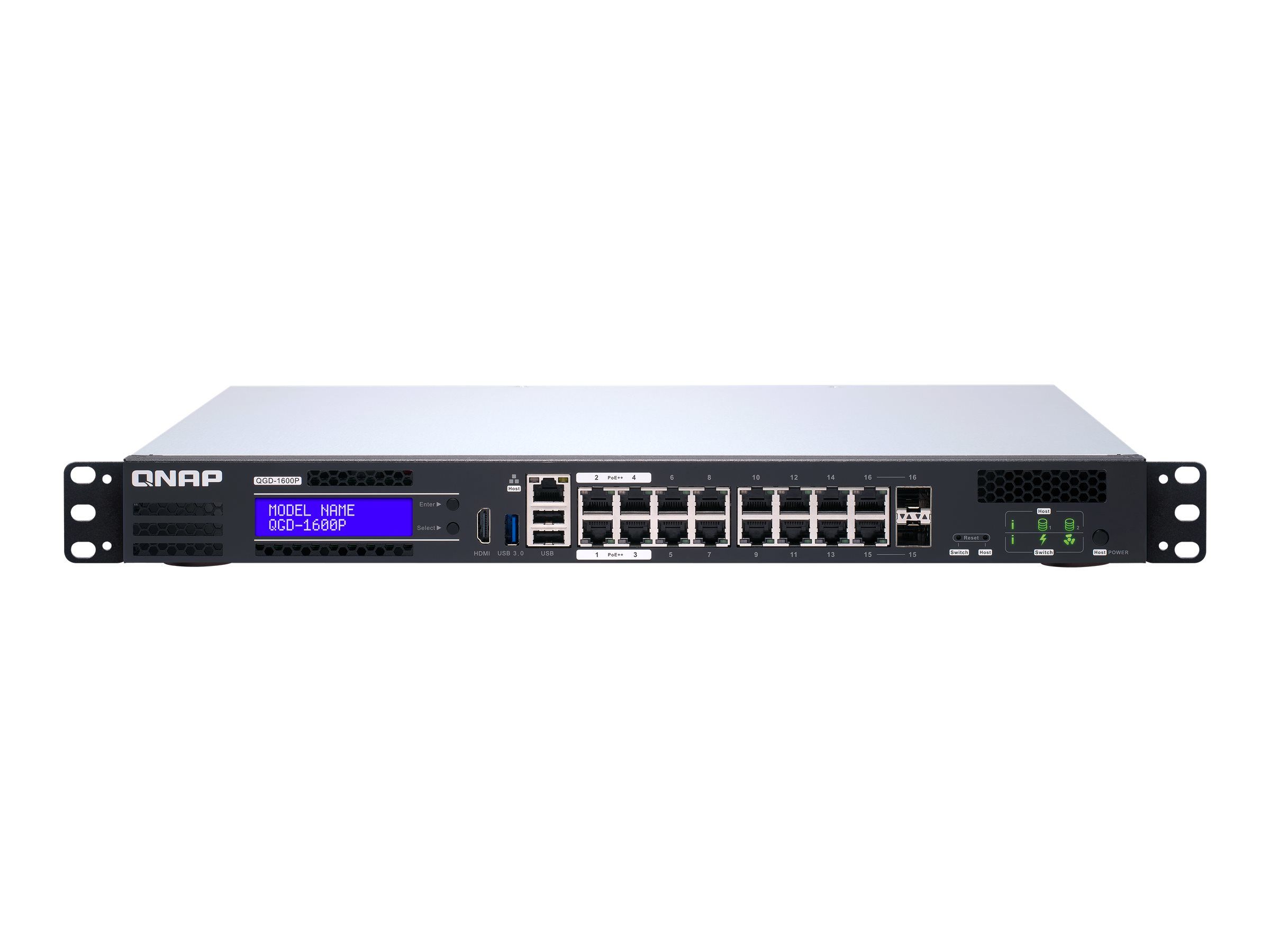QNAP QGD-1600P - Switch - Smart - 4 x 10/100/1000 (PoE++)