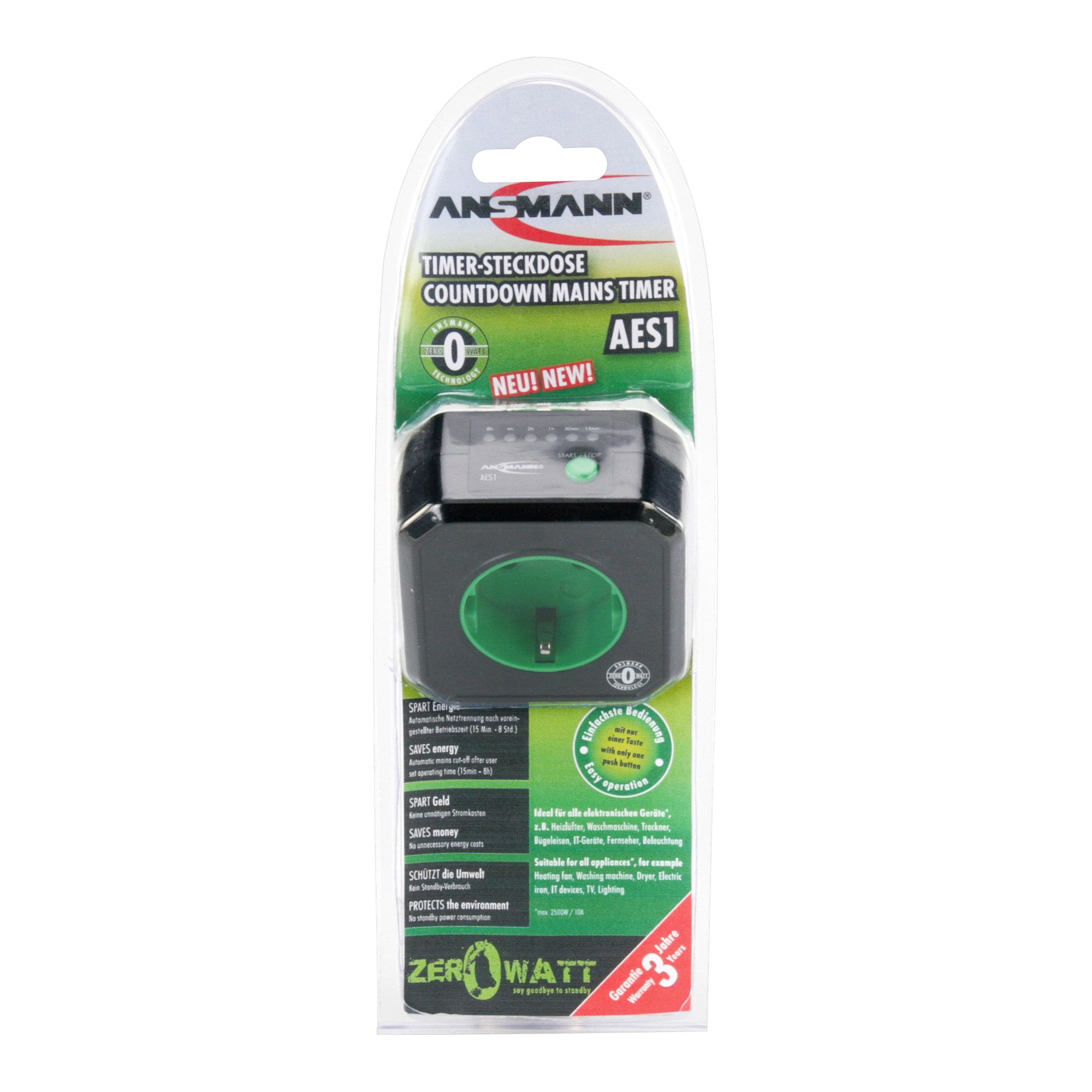 Ansmann AES1 - 230 V - 50 Hz - Schwarz