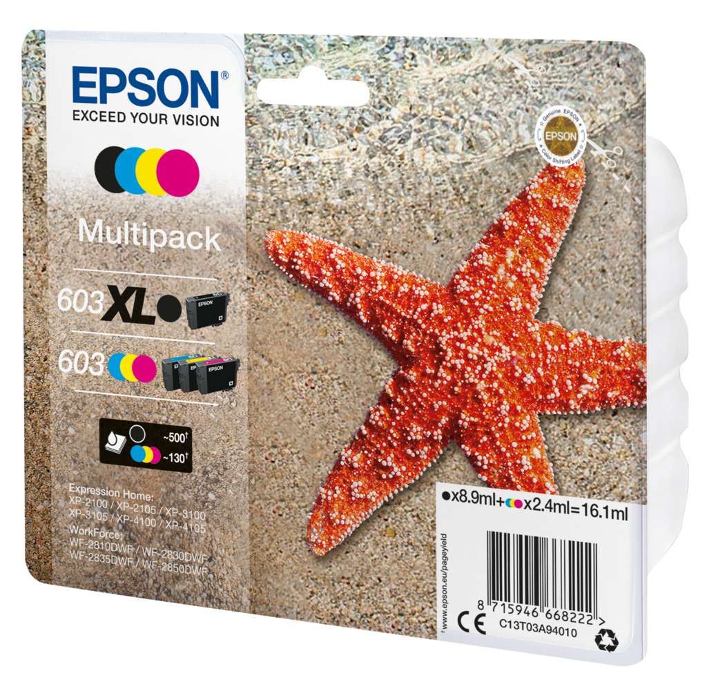 Epson 603 Tinte Seestern Multi, XL, 4 Farben