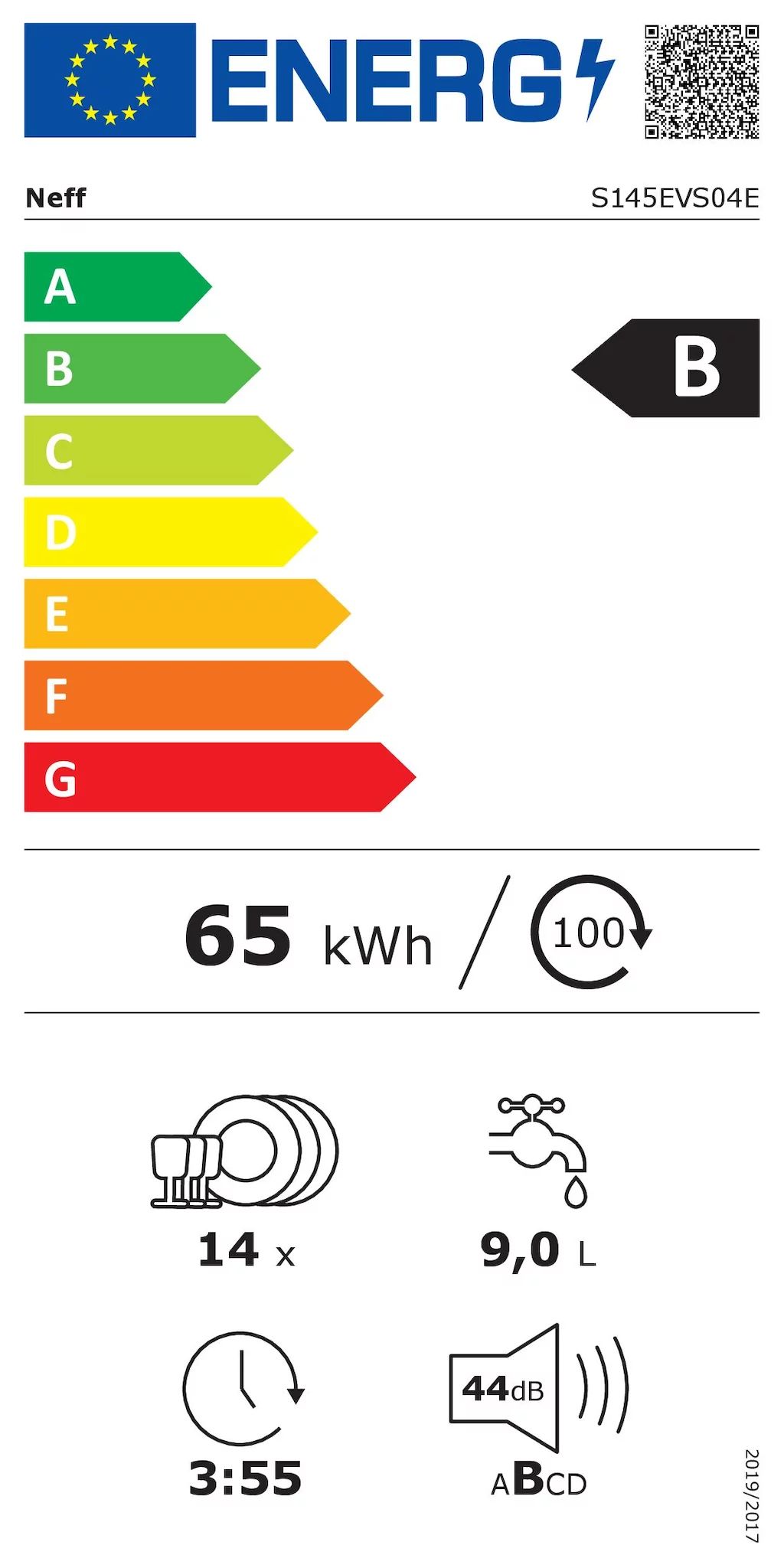 Neff Teilintegrierter Geschirrspüler - 60cm - Edelstahl gebürstet - 14MG