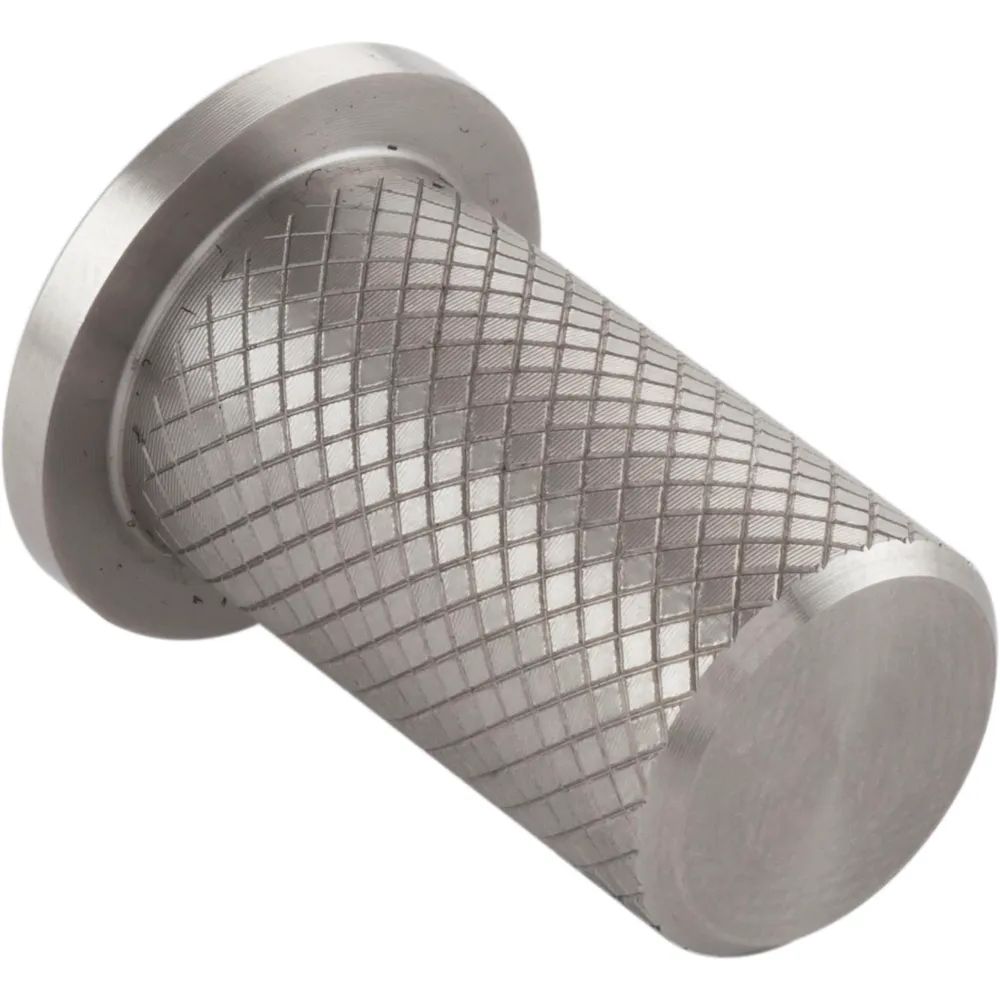 Furnipart Möbelknopf Harlequin Ø 17 , Tiefe 33 mm, Edelstahl gerändelt