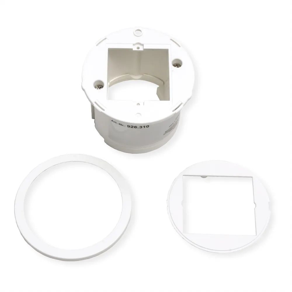 BACHMANN PIX 1xCM RAL9010 Zierring in Edelstahl-Optik