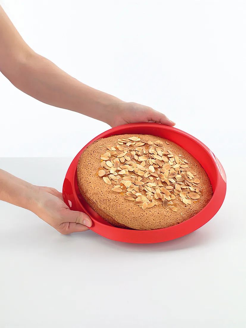 Lékué Runde Silikon-Kuchenbackform, 20 cm - Red