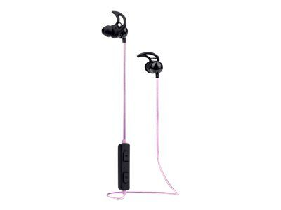 Manhattan Bluetooth In-Ear Headset (Clearance Pricing), Multi Coloured Cable Light, Omnidirectional Mic, Integrated Controls, Ear Hook for Secure Fit, 5 hour usage time (approx)