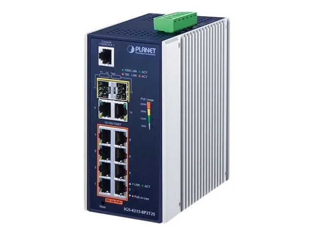 Planet IGS-4215-8P2T2S - Switch - managed - 8 x 10/100/1000 (PoE+)