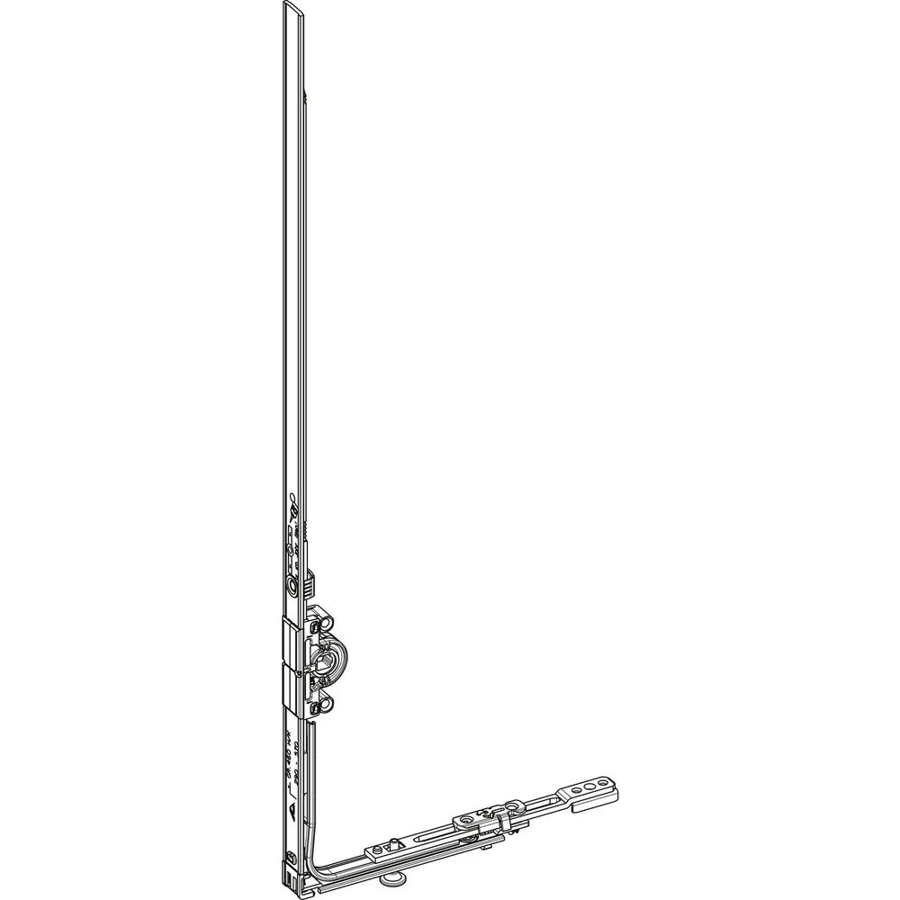 ROTO D-/DK-Getriebe konstant DM 15 mm Eckumlenkung 1S-P L=460/120 mm silber
