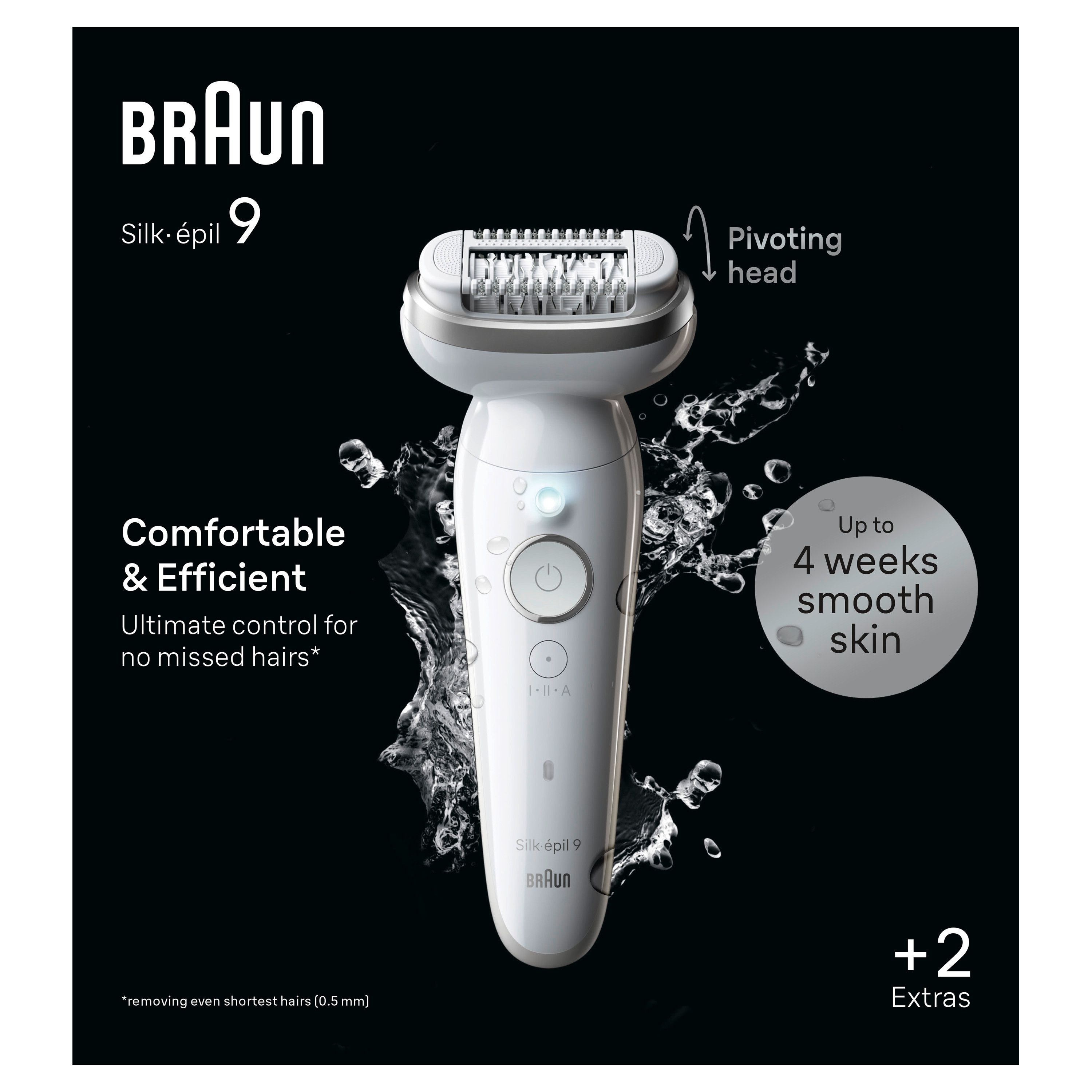 Braun Silk-épil 9 9-011 - Silber - inkl. Etui