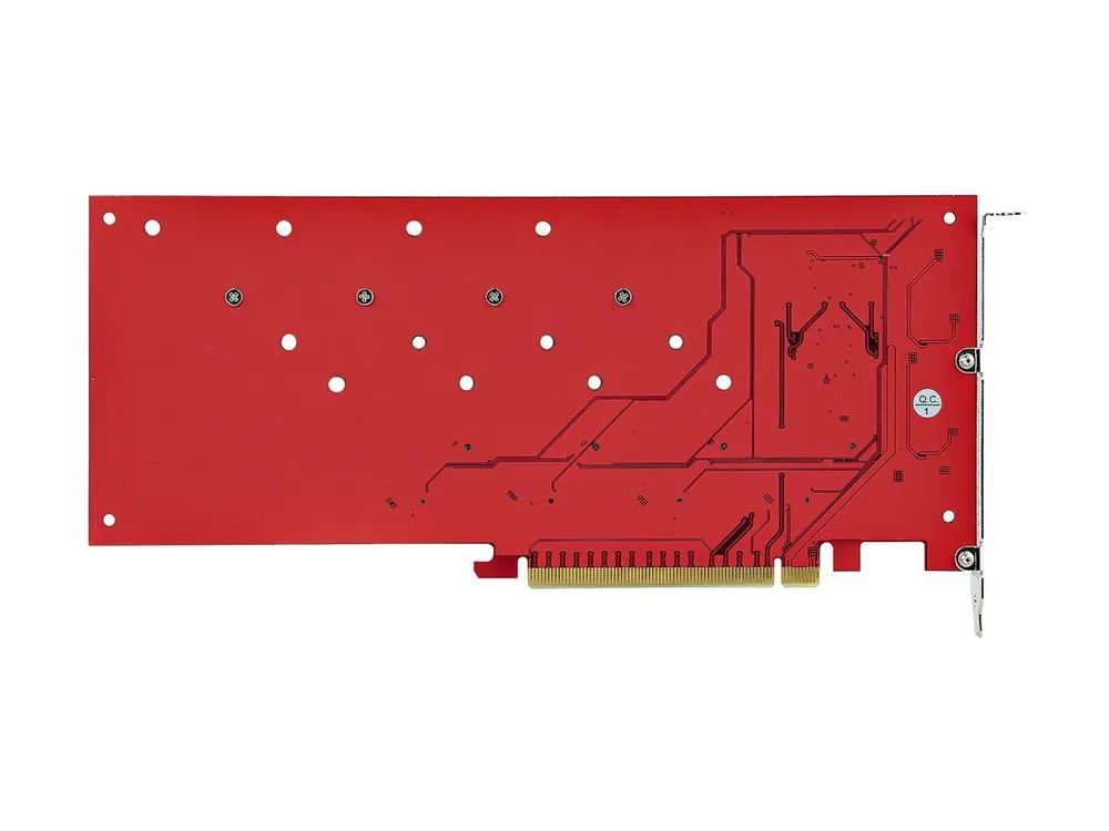 StarTech.com Quad M.2 PCIe Adapter Card, x16 Quad NVMe or AHCI M.2 SSD to PCI Express 4.0, Up to 7.8GBps/Drive, For 2242/2260/2280/22110mm PCIe M-Key M2 SSDs, Bifurcation Required - PC/Linux Compatible (QUAD-M2-PCIE-CARD-B)