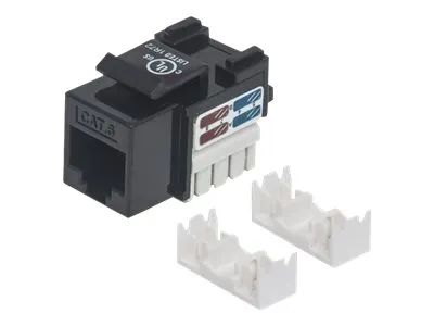 Intellinet Cat6 Modularbuchse, UTP, Keystone Jack, schwarz, benötigt LSA-Auflegewerkzeug