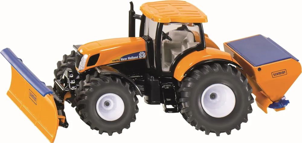 Siku Traktor mit Räumschild und Salzstreuer Fertigmodell Landwirtschafts