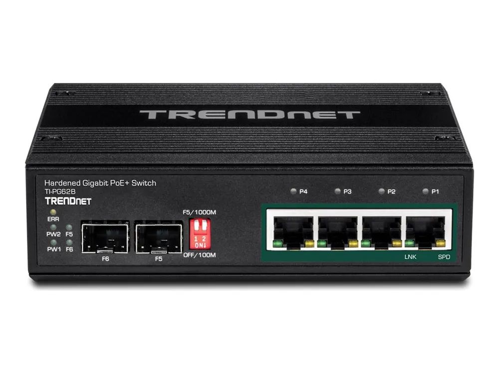 TRENDnet TI-PG62B - Switch - unmanaged - 4 x 10/100/1000 (PoE+)