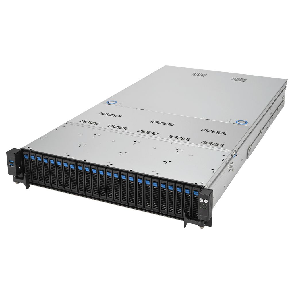 ASUS Server RS720-E11-RS24U AMD 24NVMe 10G GPU 2x2600W - Server - 6 GB