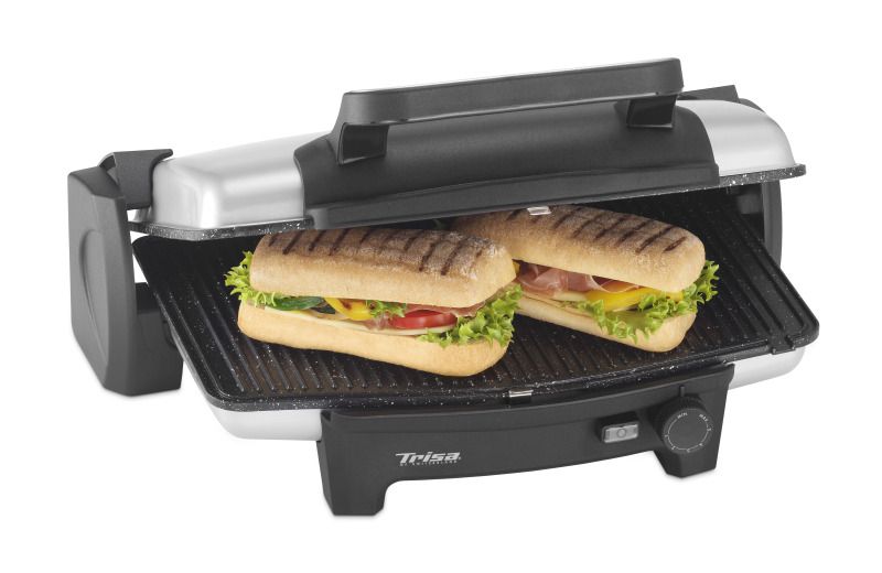 TRISA Plattengriller 1800W 816cm² 1Regl entnehmb.antih.Platt. sisw