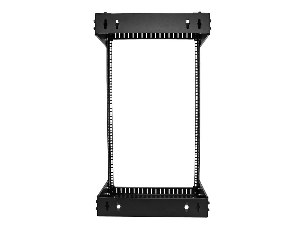 StarTech.com 18HE Netzwerkschrank 19 Zoll für Wandmontage - Einstellbare Tiefe 30 - 50 cm - 2 Pfosten Open Frame Serverschrank/Wandrack/Server rack - Käfigmuttern & Schrauben (RACK-18U-20-WALL-OA)