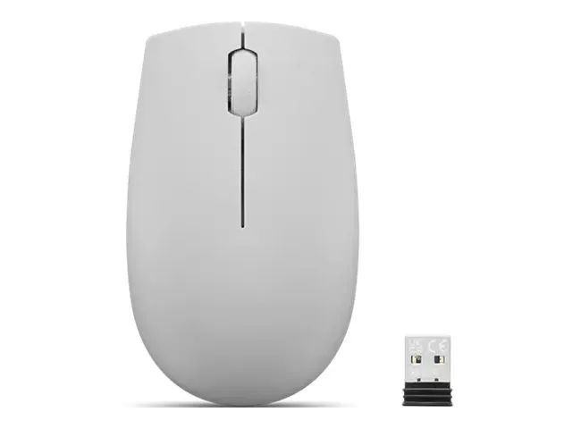 Lenovo 300 Wireless Compact - Maus - mit Batterie - optisch - 3 Tasten - kabellos - 2.4 GHz - kabelloser Empfänger (USB)