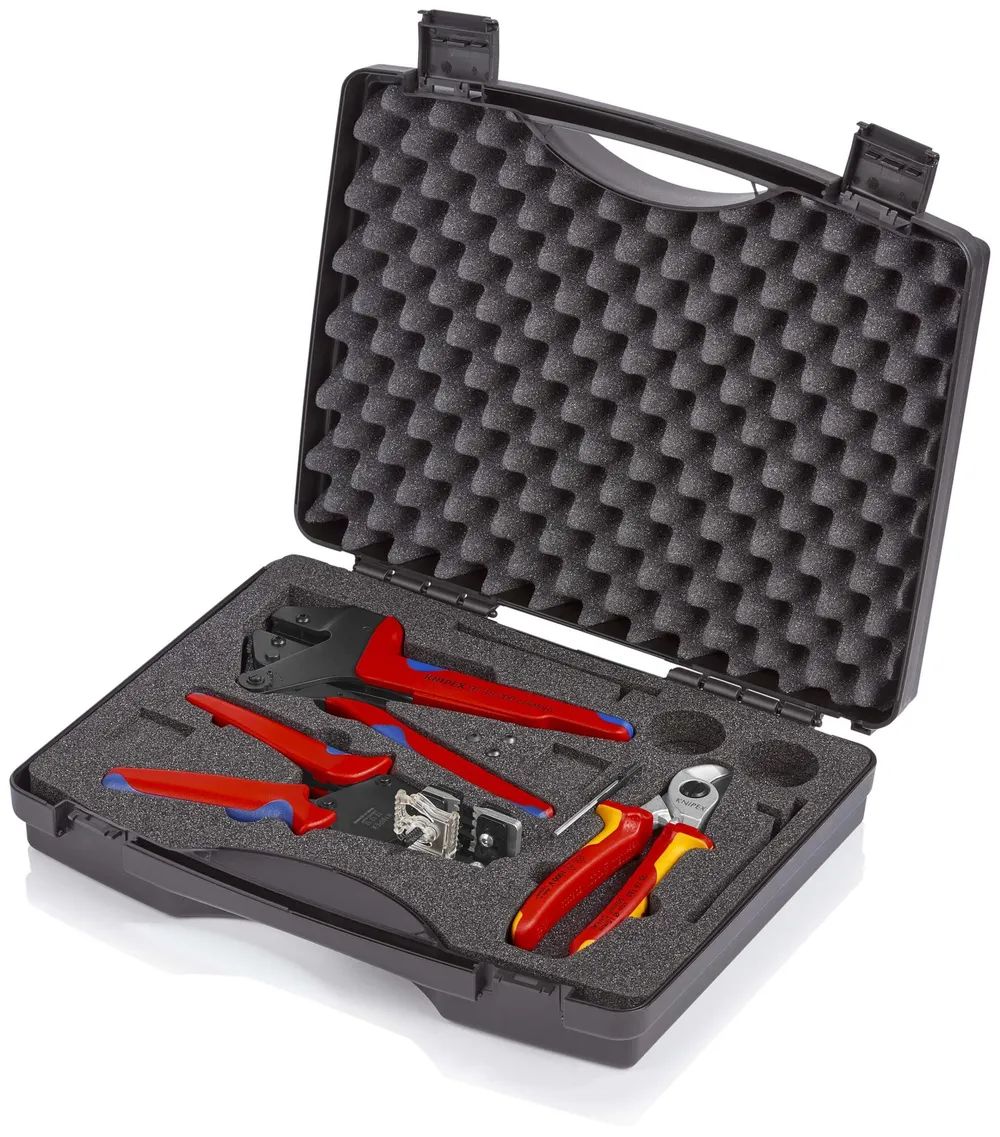 KNIPEX Werkzeugkoffer für Photovoltaik 1 x 12 12 12, 1 x 95 16 165, 1 x 97 43 200 A