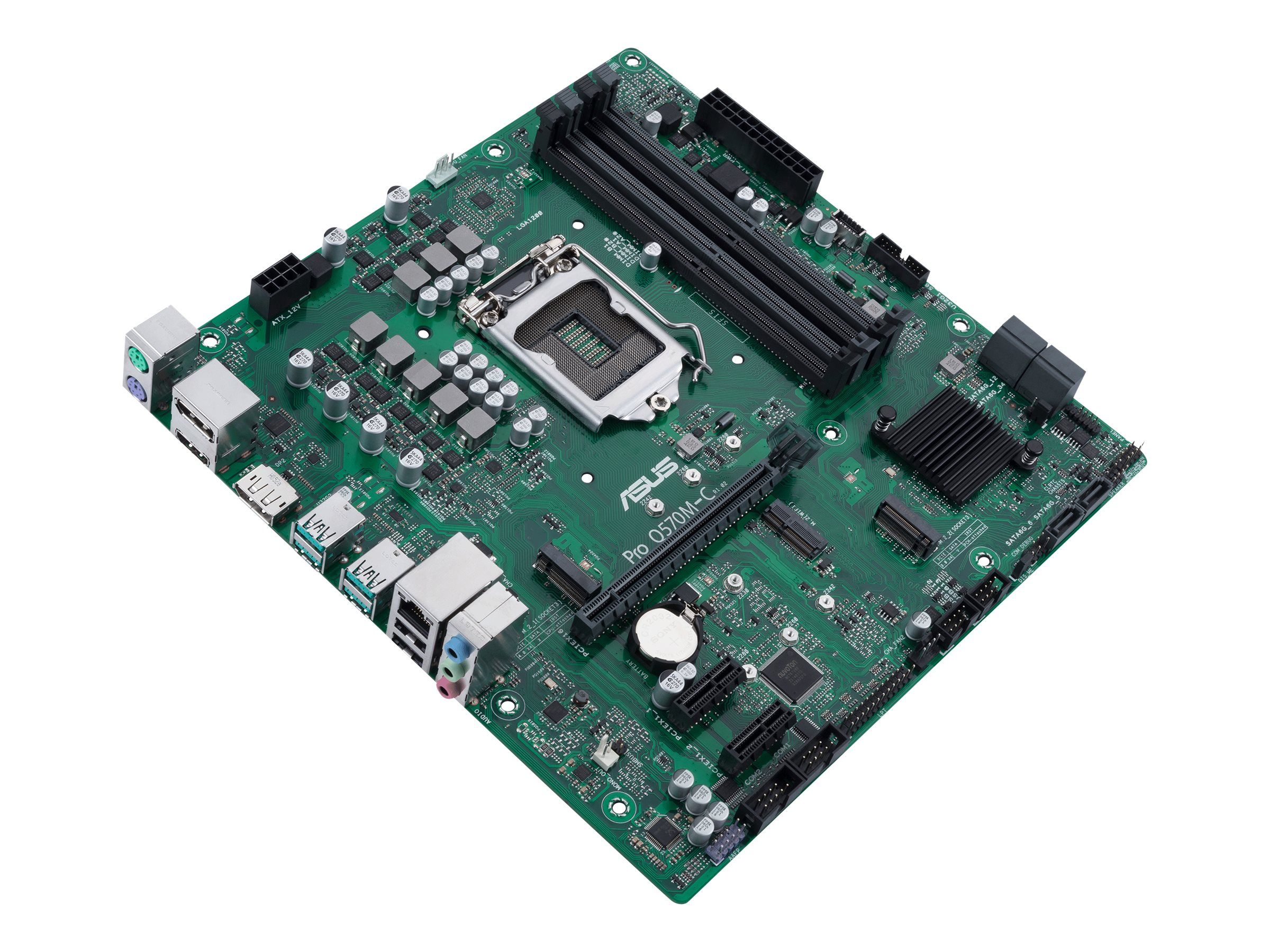 ASUS Pro Q570M-C/CSM - Motherboard - micro ATX - LGA1200-Sockel - Q570 Chipsatz - USB 3.2 Gen 2, USB-C Gen1, USB 3.2 Gen 1 - Gigabit LAN - Onboard-Grafik (CPU erforderlich)