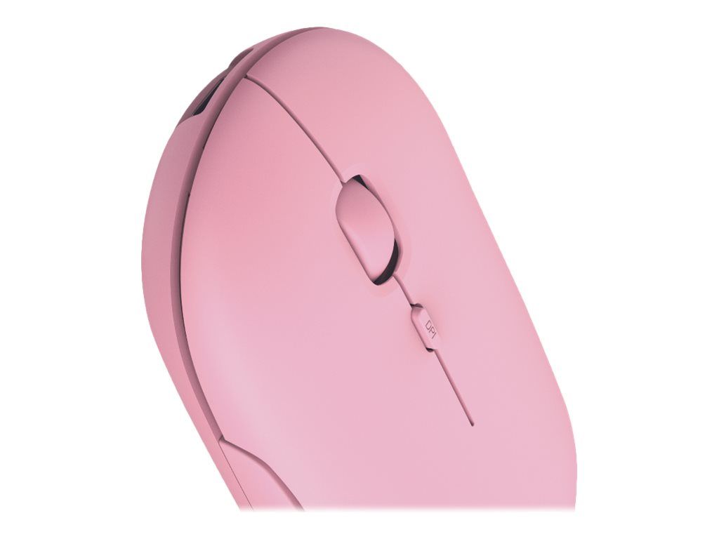 Trust Puck - Maus - rechts- und linkshändig - optisch - 4 Tasten - kabellos - Bluetooth, 2.4 GHz - kabelloser Empfänger (USB)