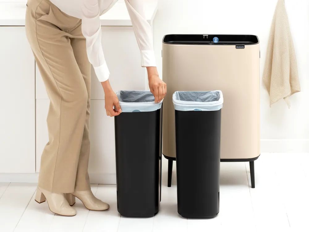 Brabantia Bo Touch Bin Hi, 2 x 30L - Soft Beige