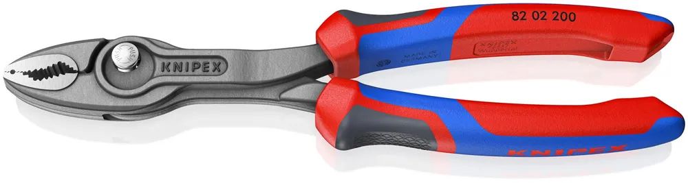 KNIPEX TwinGrip Front- und Seitengreifzange mit Comfort-Griffen grau atramentiert 200 mm