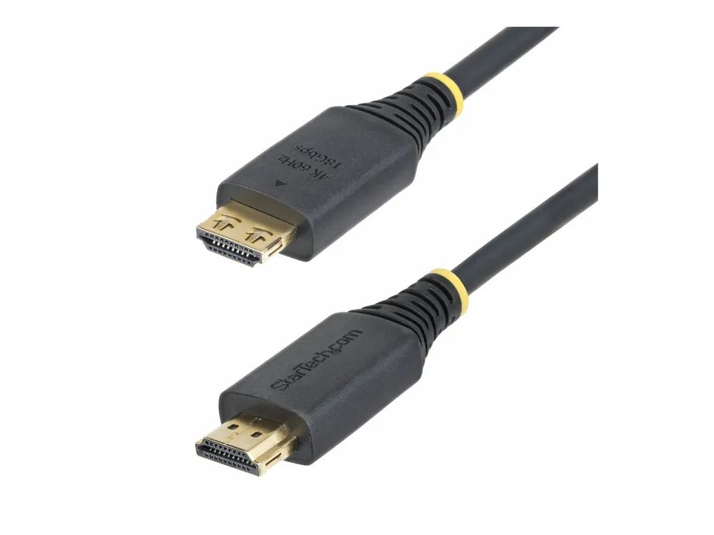 StarTech.com High Speed - HDMI-Kabel - HDMI männlich zu HDMI männlich - 50 cm - abgeschirmt - Schwarz - halogenfrei, passiv, 4K60Hz-Unterstützung, 1440p (UWQHD)