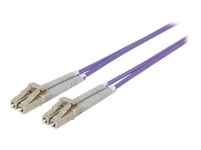 Intellinet Fiber Optic Patch Cable, OM4, LC/LC, 2m, Violet, Duplex, Multimode, 50/125 µm, LSZH, Fibre, Lifetime Warranty, Polybag - Patch-Kabel - LC Multi-Mode (M)