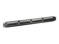 Equip Patch Panel - CAT 5e - RJ-45 X 16 - Schwarz - 1U - 48.3 cm (19")