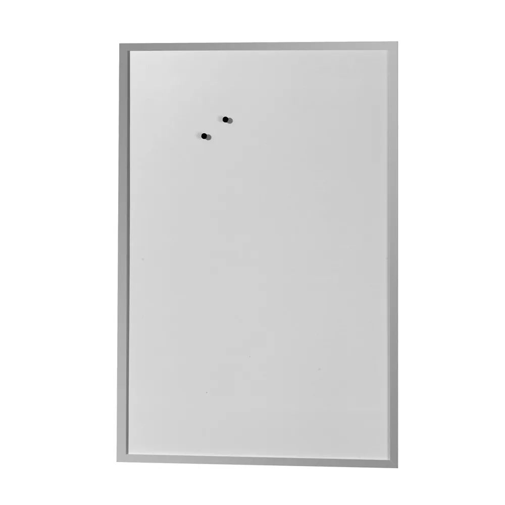 herlitz Whiteboard und Magnettafel Schreibtafel 60 x 80cm weiß mit Holzrahmen silber