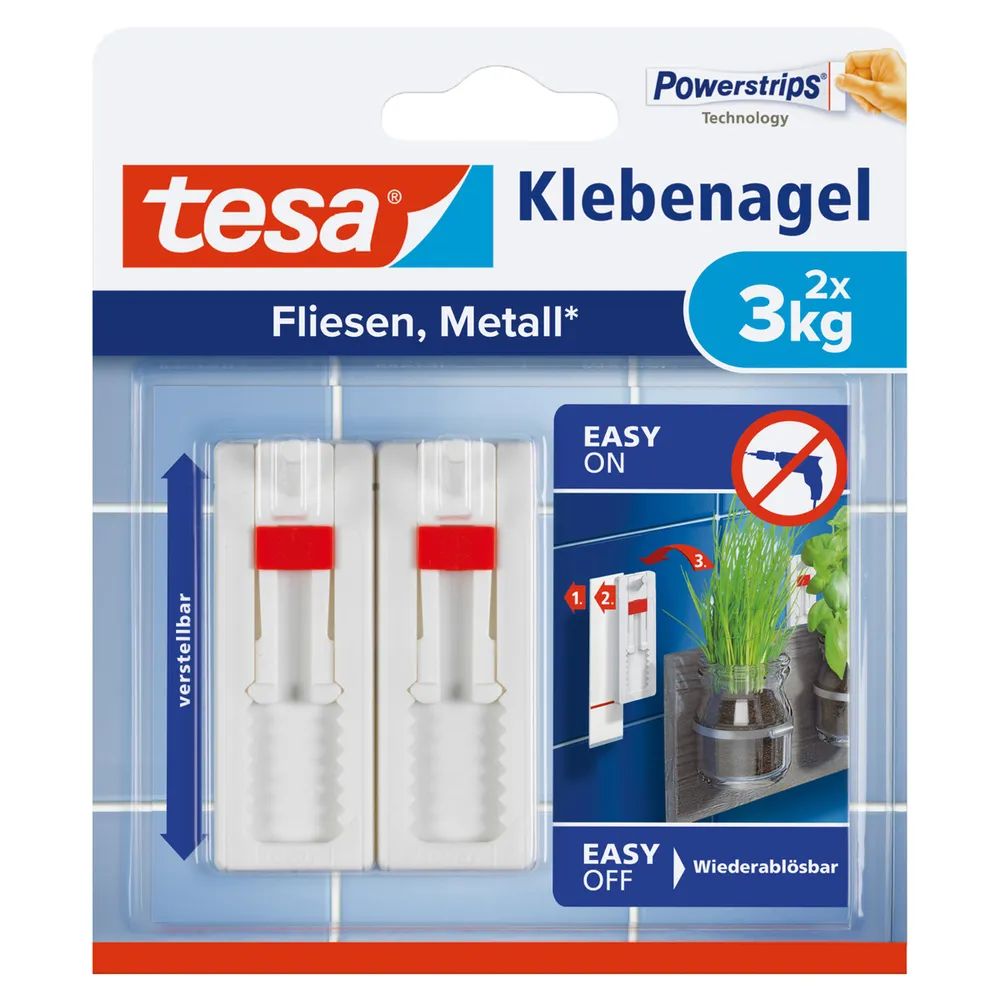 Tesa 77764 - Indoor - Universalhaken - Weiß - 3 kg - 2 Stück(e)