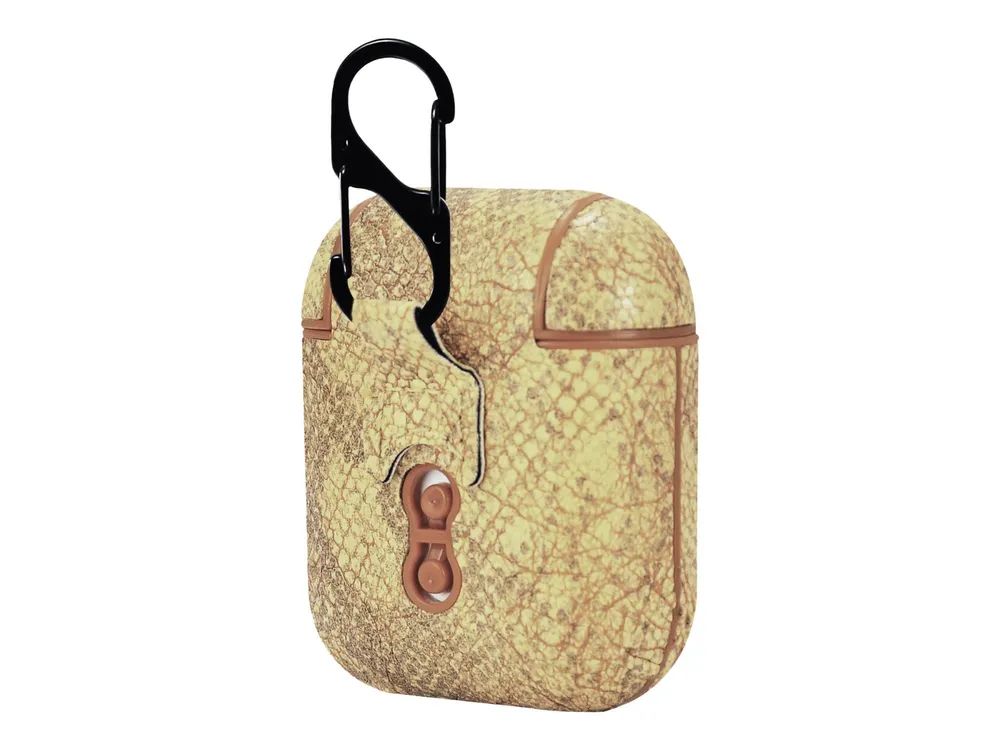 TerraTec Air Box - Tasche für Kopfhöhrer - Polycarbonat - Snake Brown - für Apple AirPods (1. Generation, 2. Generation)