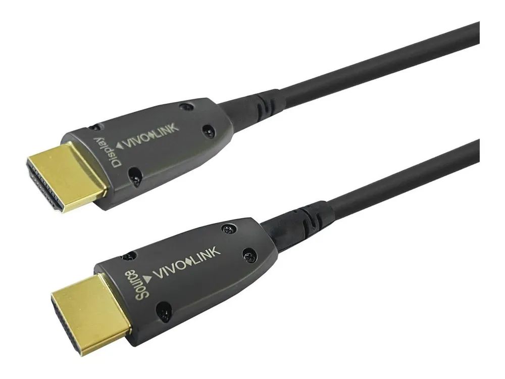 VivoLink HDMI-Kabel mit Ethernet - HDMI männlich zu HDMI männlich - 40 m - Glasfaser - Schwarz - unterstützt 4K 60 Hz (4096 x 2160)