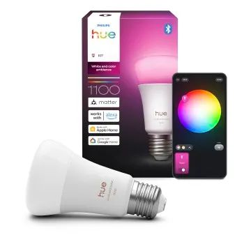 Philips Hue LED-Lampe "White & Color Ambiance", E27, A60, 1100
