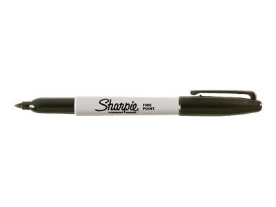Dymo Sharpie Fine Point - Marker - permanent - Schwarz - farbstoffbasierte Tinte - 0.9 mm - fein (Packung mit 2)