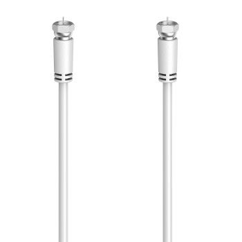 Hama SAT-Anschlusskabel, F-Stecker - F-Stecker, 1,5 m, 90 dB, Weiß