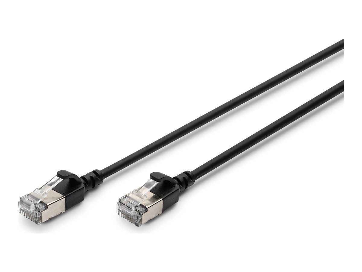 DIGITUS CAT 6A F-FTP Slim Patchkabel, 2m, Schwarz