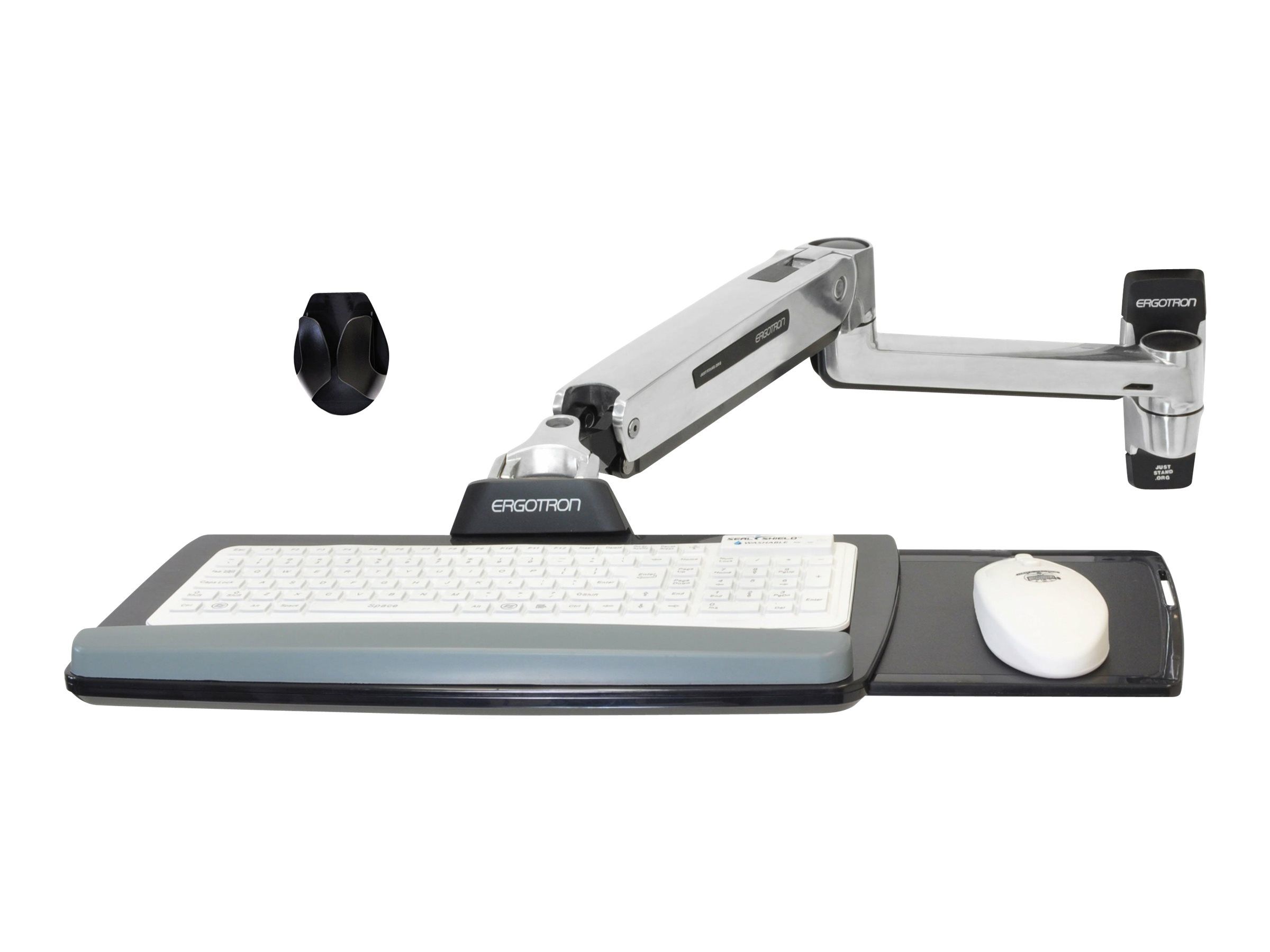 Ergotron LX - Befestigungskit (Steh-Sitz-Arm, Verlängerung, Basis, Tastatur-Tablett, Mausablage zum Herausziehen, Handgelenkkissen, Maushalterung)
