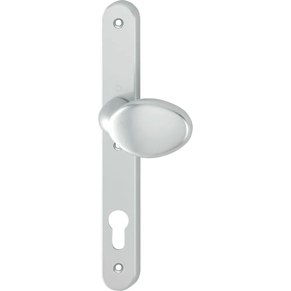 Hoppe Knopfschild innen - fest PZ92, sichtbar geschraubt, Aluminium silber eloxiert