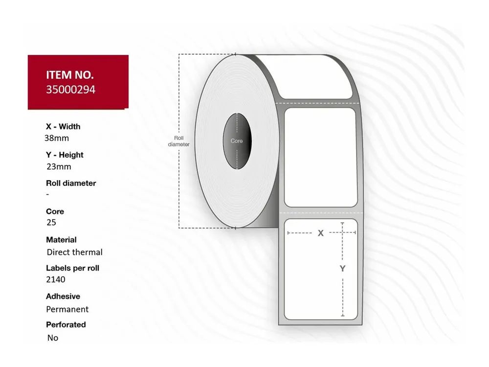 Capture Permanenter Klebstoff - 38 x 23 mm 8560 Etikett(en) (4 Rolle(n)