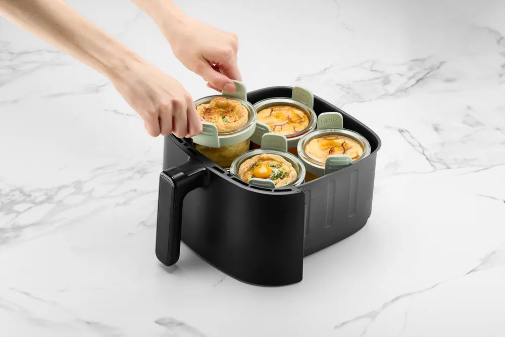 Lékué Mini-Gläser für Heißluftfritteuse - Transparent