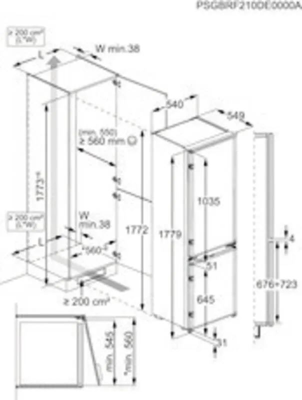 AEG LND5FE18S1 Einbau Kühl-/Gefrierkombination