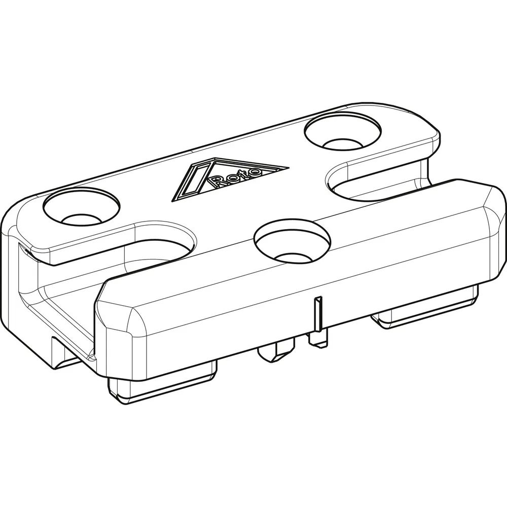ROTO NT/NX SH-Schließstück MVS PVC 13V mit Boden KBE/KÖMMERLING/TROCAL Zink
