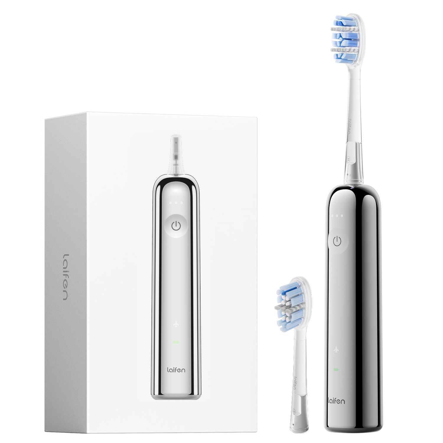 Laifen Wave Pro Electric Toothbrush - Polished Stainless Steel