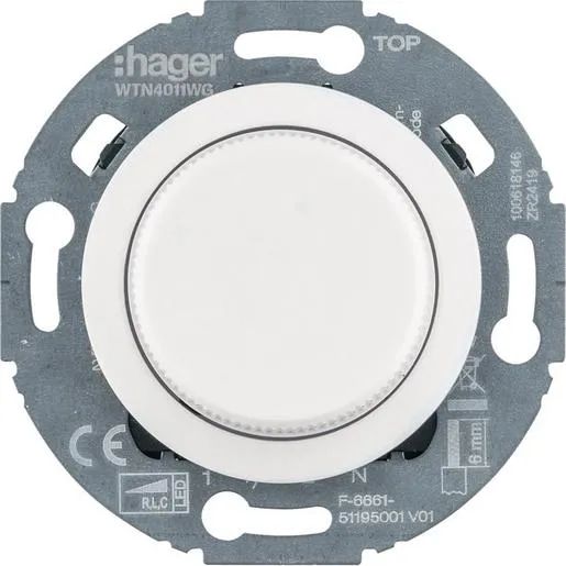 Hager UNI-DREHD.Z-ST.(LED) 1930/GLAS / HAGERS WTN4011WG