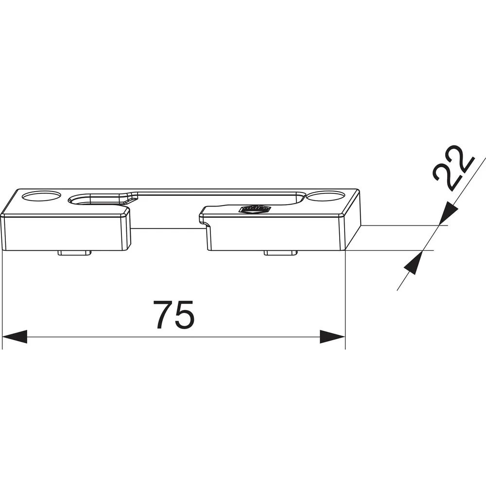 MACO Kippschließteil PVC Bodenschwelle GKG 12/20-13 rechts silber (359399)