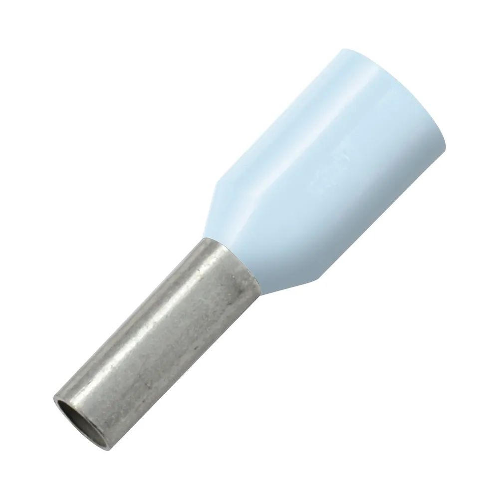 Edler Systems Kabeltechnik GmbH Aderendhülse 0,25x8/12 mit Kragen hellblau