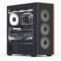 AEROCOOL ADVANCED TECHNOLOGIES Geh Midi D501A-G-BK-v2 B/Wood/ATX - Midi/Minitower - ATX